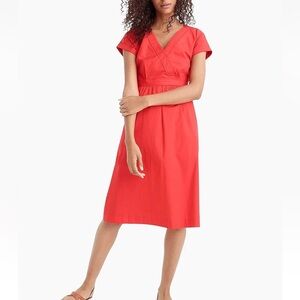 J. CREW Vibrant Red Midi Dress